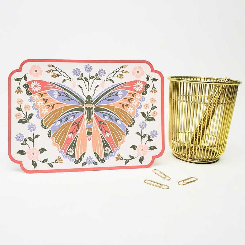 Lady Jayne Boxed Stationery Notecard Set with 20 Flat Die-Cut Note Cards and Envelopes, 5" x 7", Wildflower Meadow Floral Butterfly (82050) - Image 3